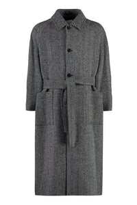 Cappotto monopetto in lana